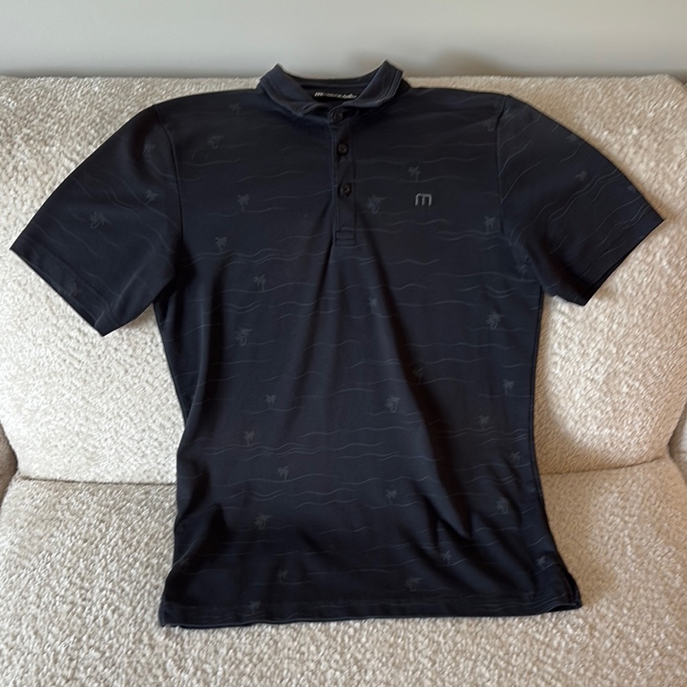 Travis Mathew Black Polo Shirt Classic Design